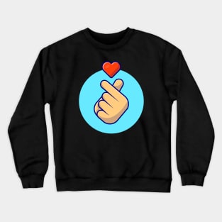 Hand Sign Love Cartoon Vector Icon Illustration Crewneck Sweatshirt